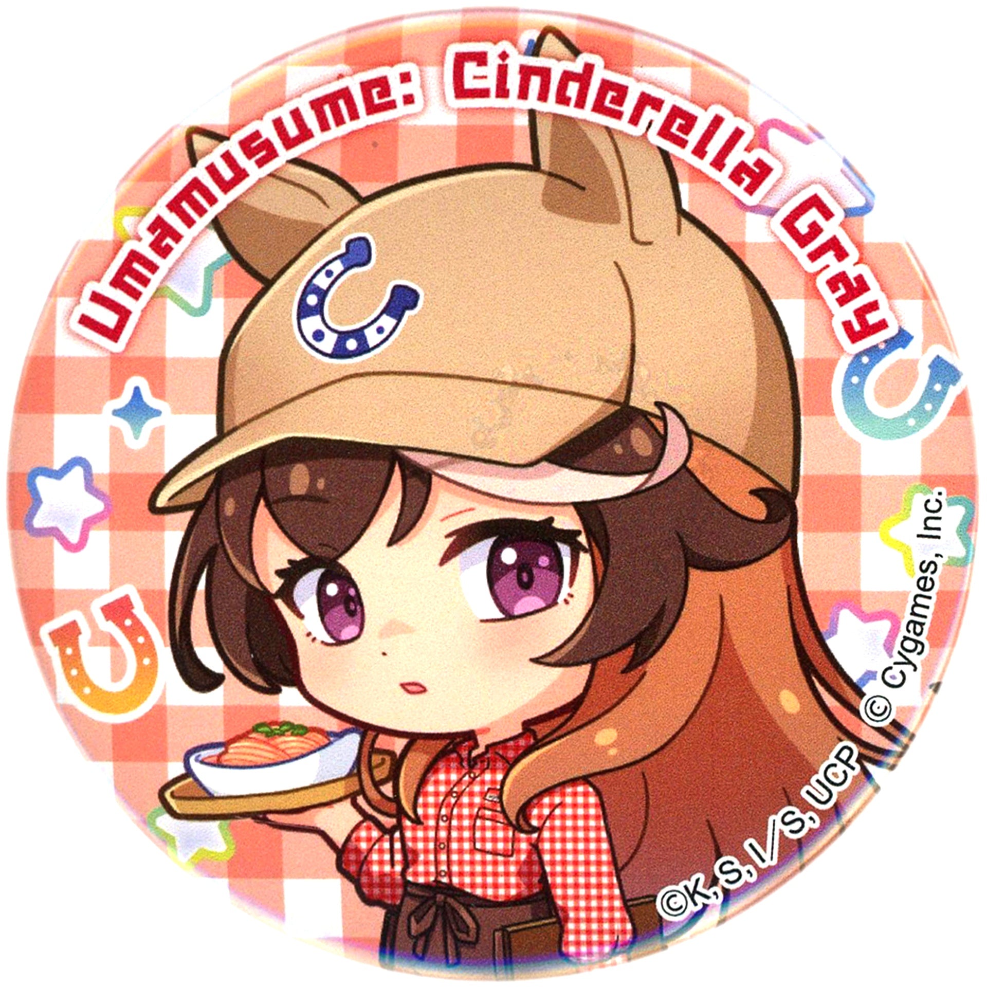 Symboli Rudolf Uma Musume Cinderella Gray x SWEETS PARADISE Trading Button [USED]