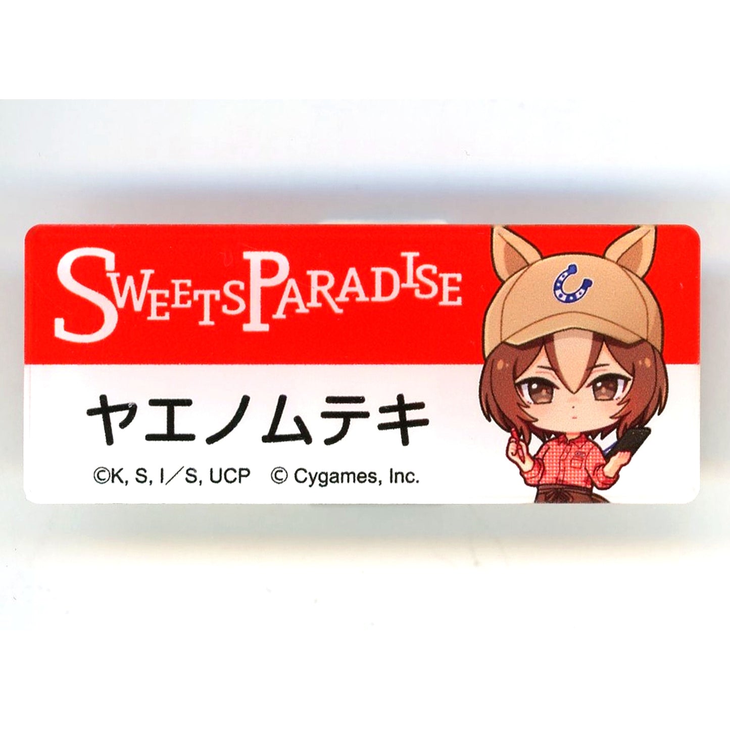 Yaeno Muteki Uma Musume Cinderella Gray Trading Name Badge SWEETS PARADISE [USED]