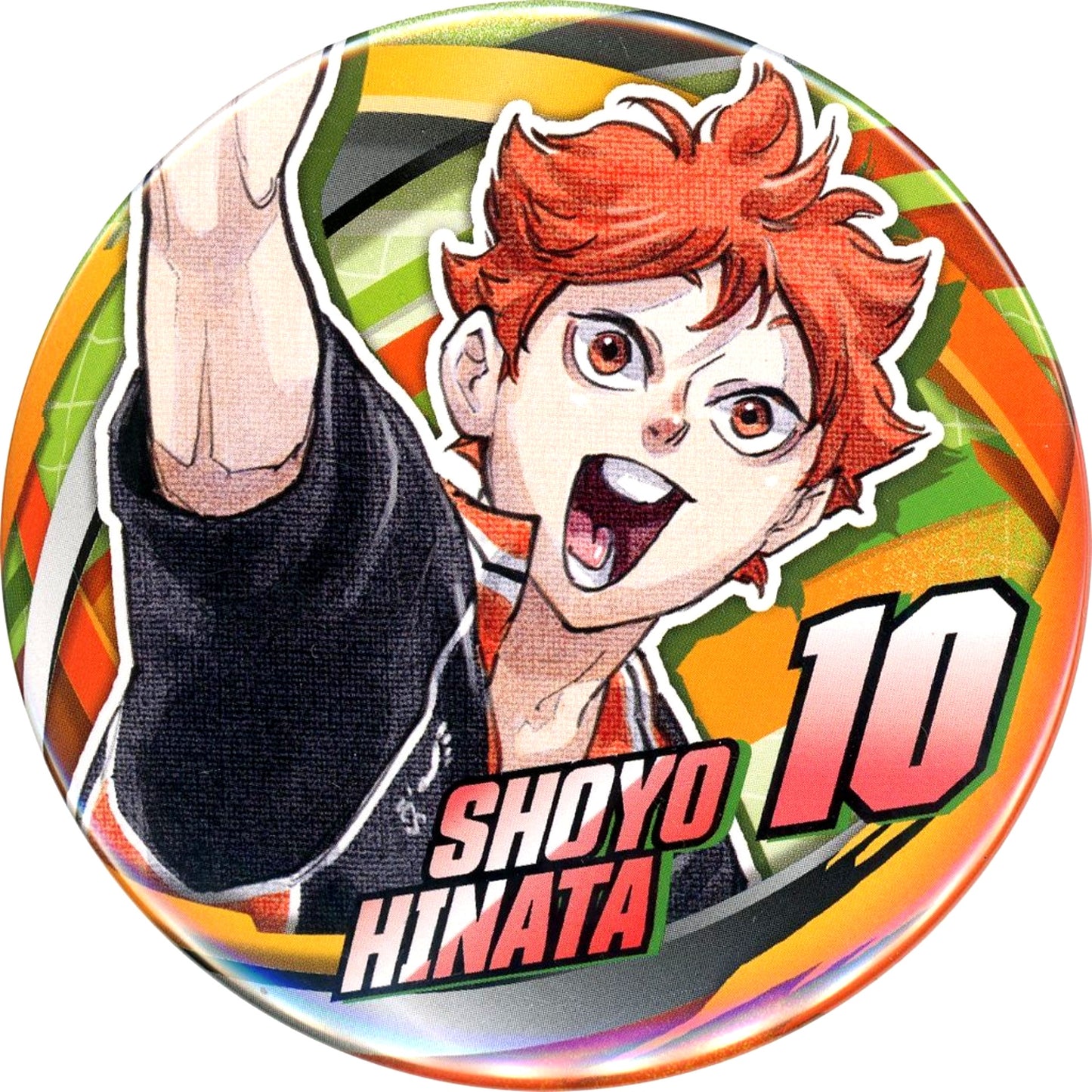 Shoyo Hinata Drawn Haikyu!! Collection Button FUN!! FAN PARK [USED]