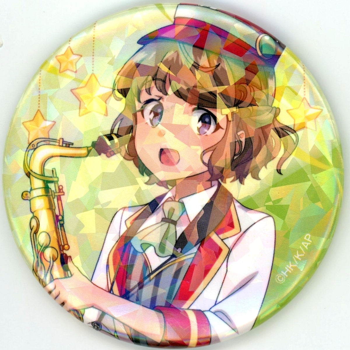 Tomoe Koga Bust Up Rascal Does Not Dream Series POP UP SHOP in TOWER RECORDS Hologram Button 01. Marching Band Ver. Illustration [USED]