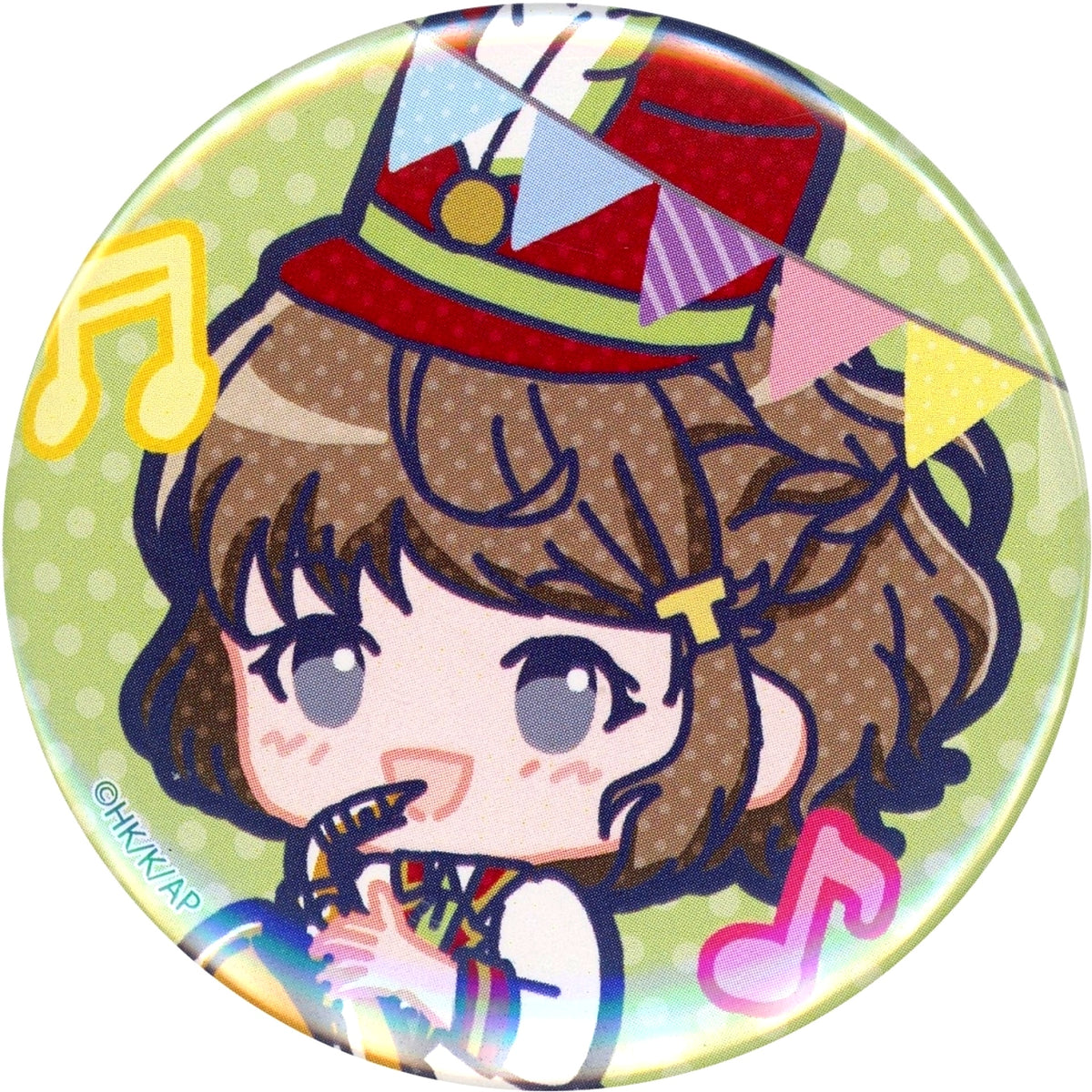 Tomoe Koga Rascal Does Not Dream Series POP UP SHOP in TOWER RECORDS Button 01. Marching Band Ver. POP Art Illustration [USED]