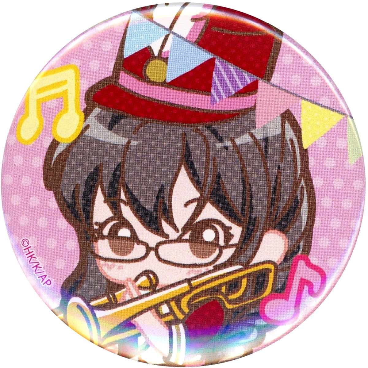 Rio Futaba Rascal Does Not Dream Series POP UP SHOP in TOWER RECORDS Button 01. Marching Band Ver. Pop Art Illustration [USED]