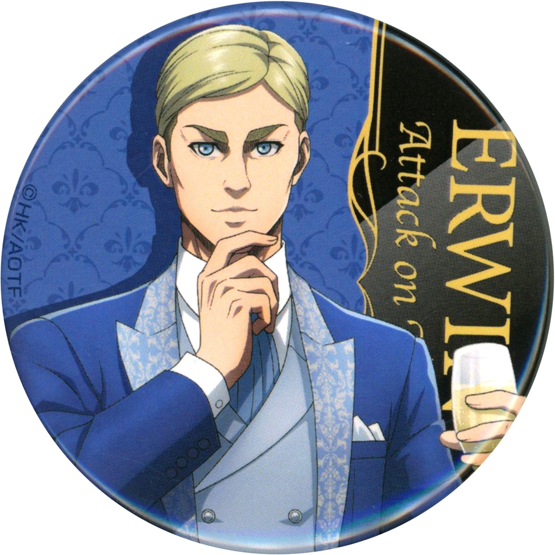Erwin Smith - With Name Attack on Titan x Don Quijote Newly Drawn Badge Collection - Party Suit [USED]