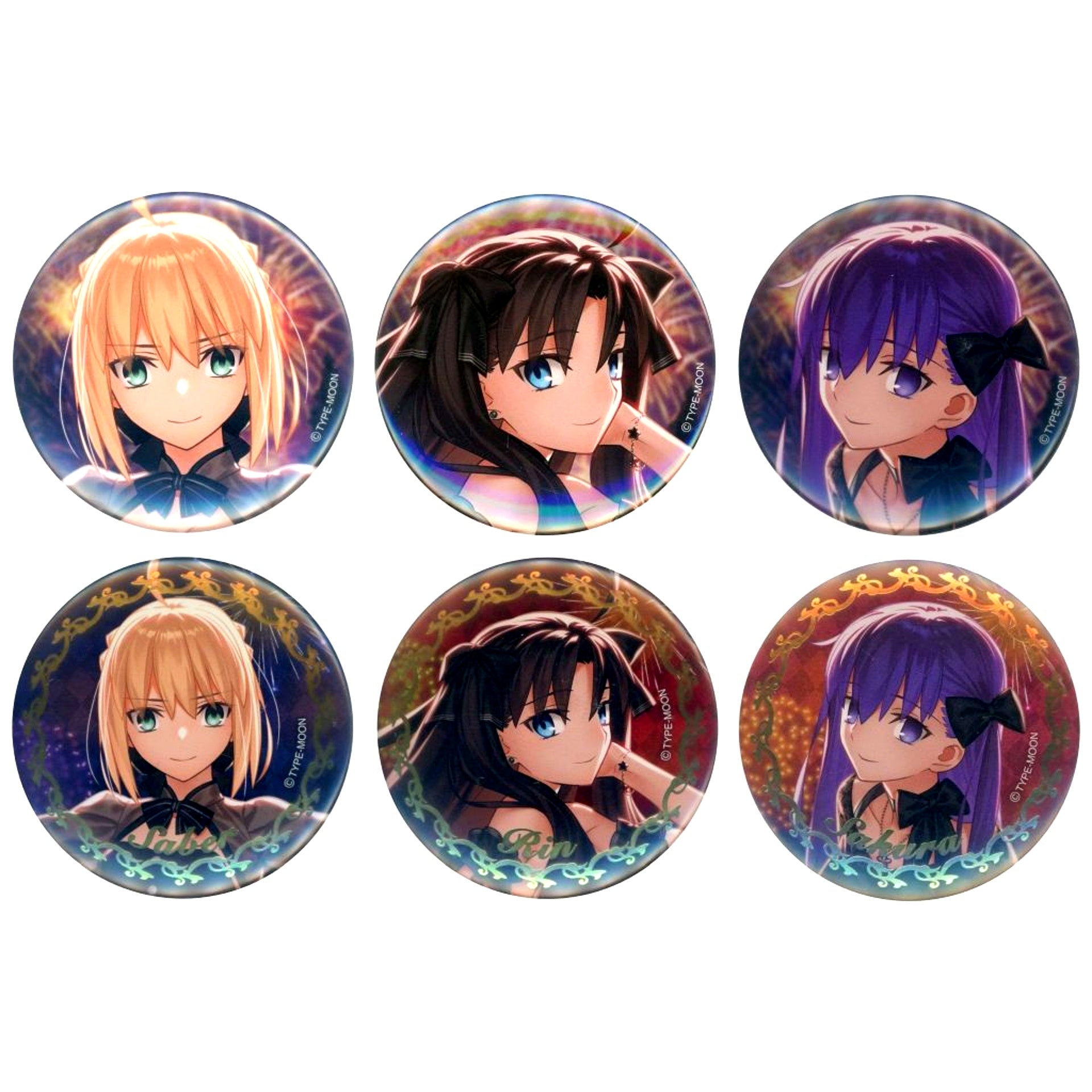 Set of 6 Fate/stay night Random Button Finale 20th Anniversary Concert [USED]