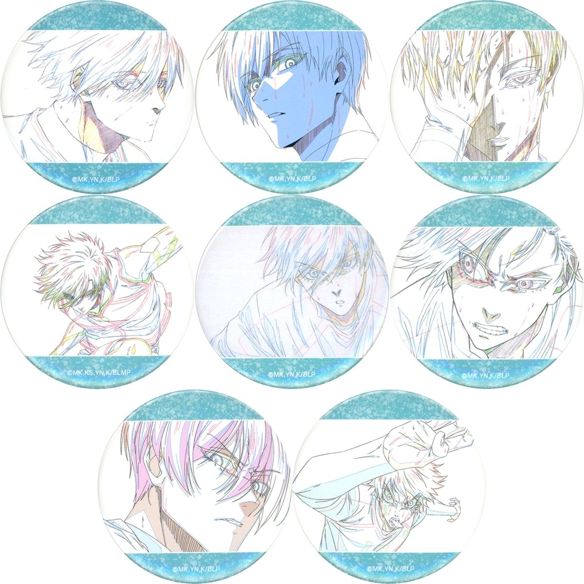 Set of 8 Rin Itoshi Blue Lock BLUE LOCK Exhibition EGOIST EXHIBITION the animation Trading Favorite Character Badge Button [USED]