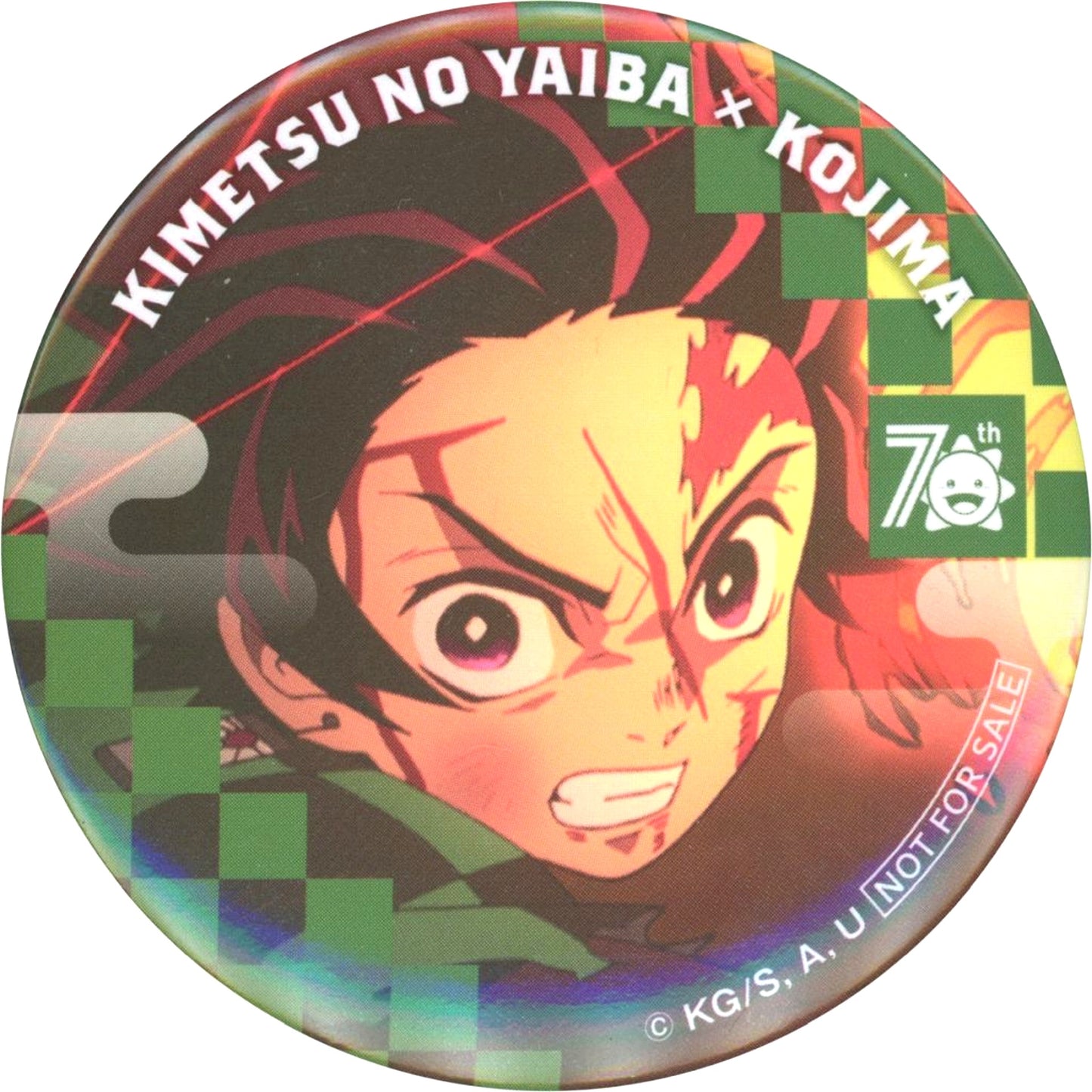 Tanjiro Kamado Ltd Button Demon Slayer: Kimetsu no Yaiba Kojima 70th Anniv Zen-Shuchu! Kojima Kessen Sale Purchase Bonus [USED]