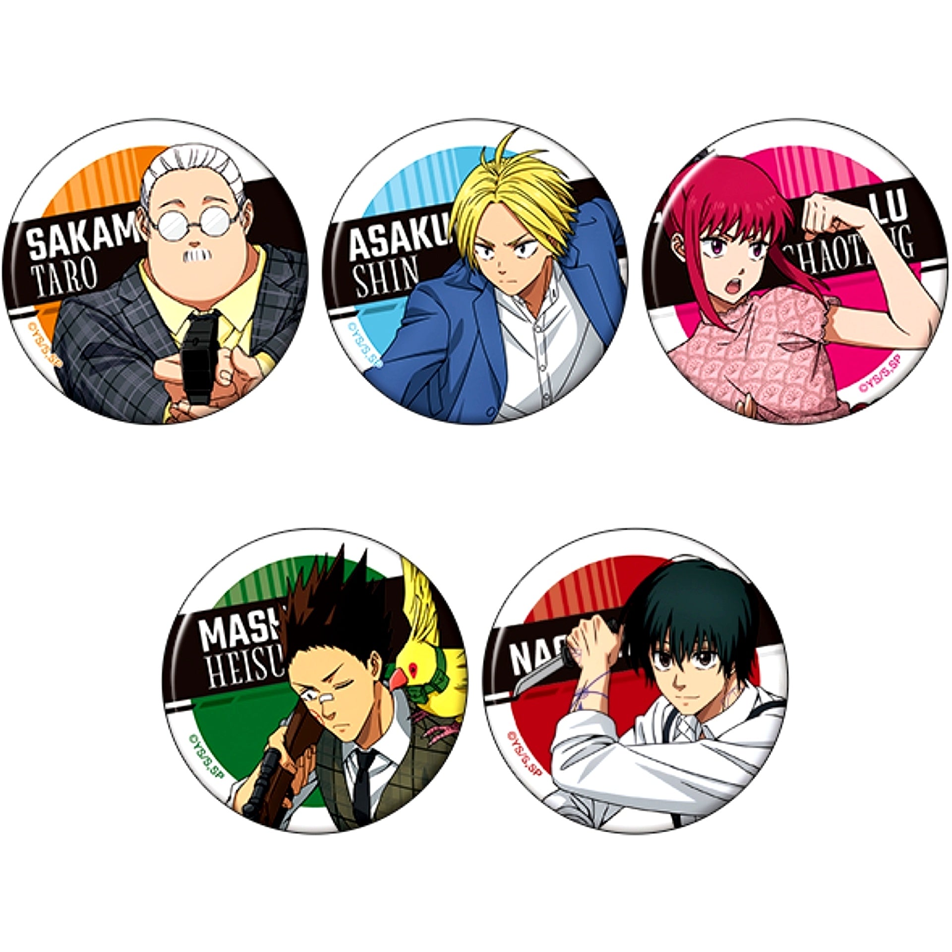 Set of 5 SAKAMOTO DAYS Character Button Collection [USED]