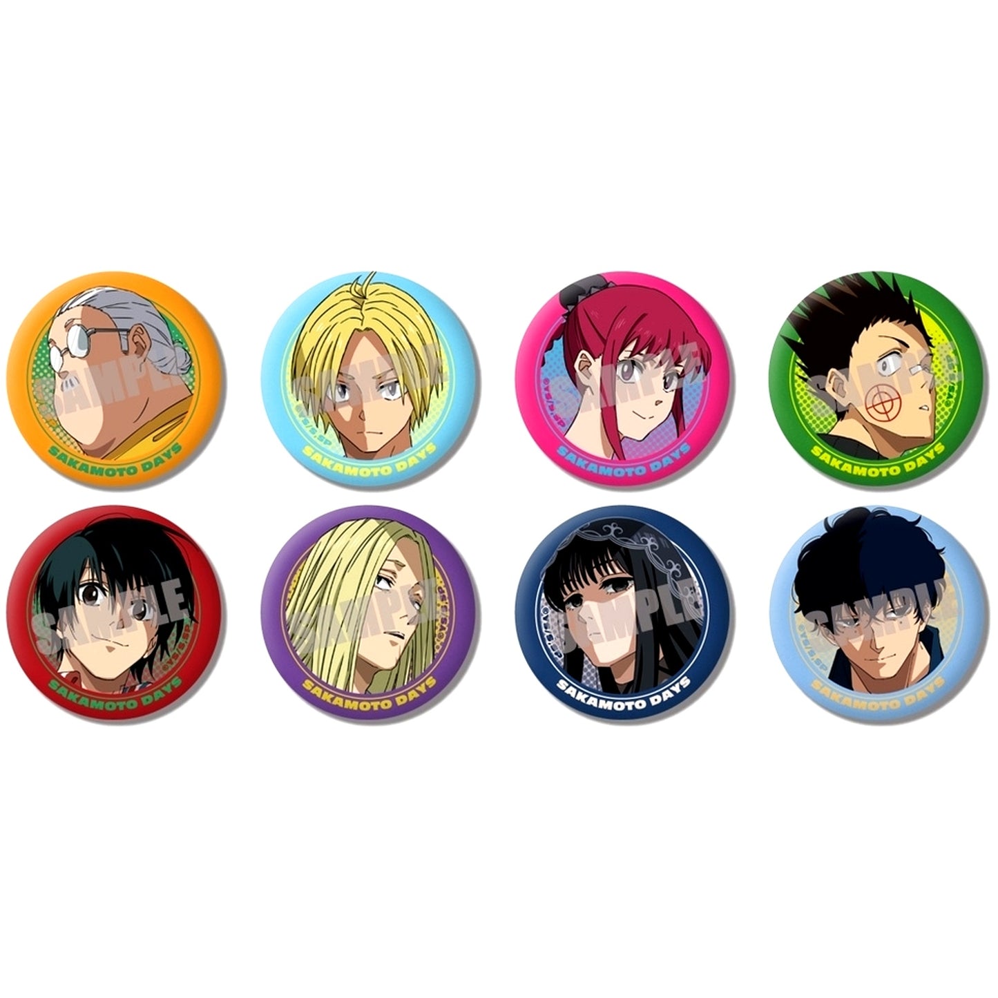 Set of 8 SAKAMOTO DAYS Trading Matte Button Vol. 1 [USED]