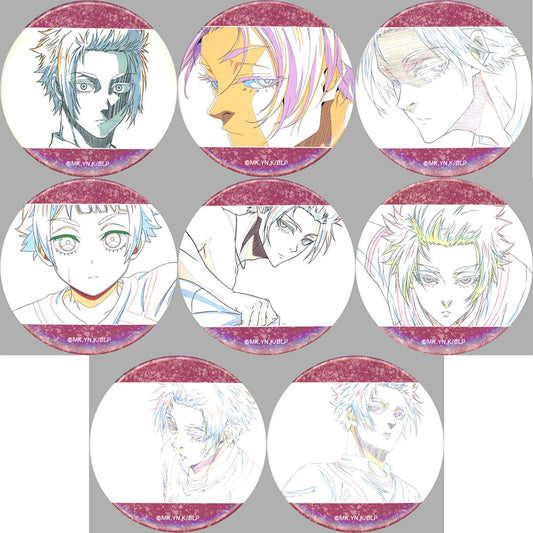 Set of 8 Sae Itoshi Blue Lock Trading Oshi Chara Badge BLUE LOCK Exhibition EGOIST EXHIBITION the animation [USED]