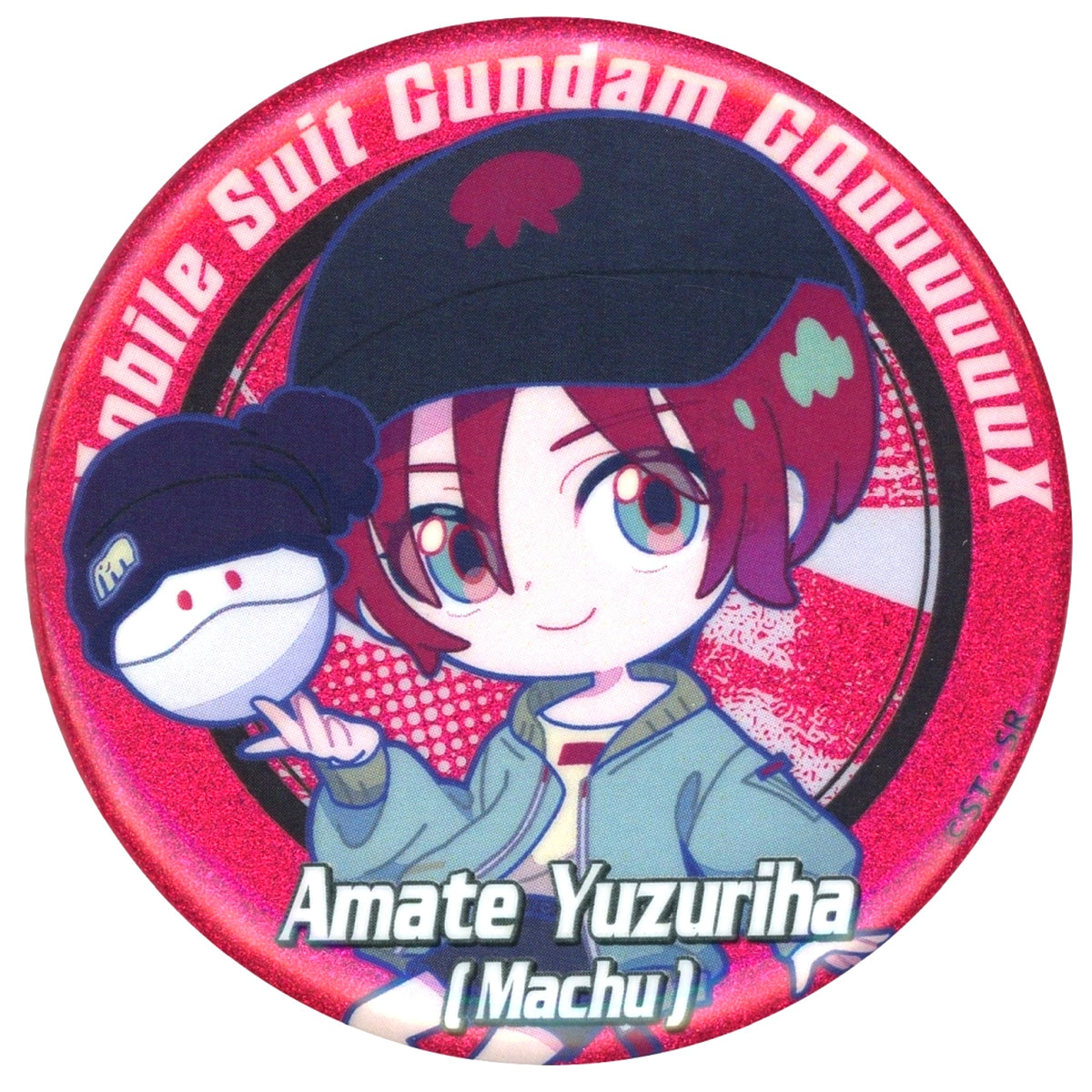 Amate Yuzuriha - Machu Mobile Suit Gundam GQuuuuuuX x Tokyu Kabukicho Tower Climax Collaboration Trading Mini Character Tin Badge [USED]