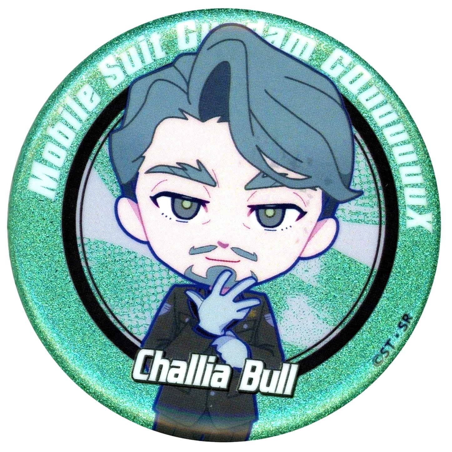 Chalia Bull Mobile Suit Gundam GQuuuuuuX x Tokyu Kabukicho Tower Climax Collaboration Trading Mini Character Tin Badge [USED]