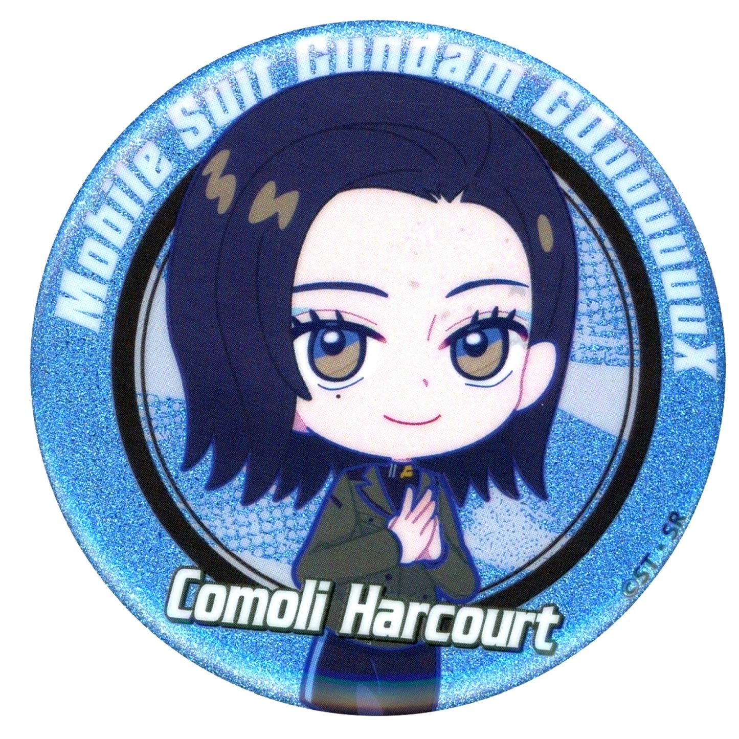Komori Harcourt Mobile Suit Gundam GQuuuuuuX x Tokyu Kabukicho Tower Climax Collaboration Trading Mini Character Tin Badge [USED]
