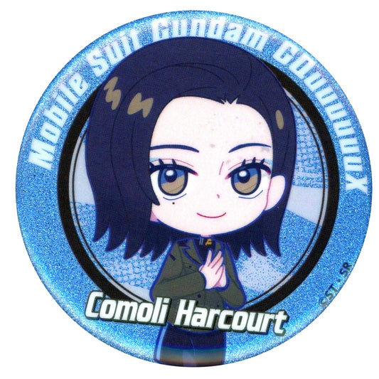 Komori Harcourt Mobile Suit Gundam GQuuuuuuX x Tokyu Kabukicho Tower Climax Collaboration Trading Mini Character Tin Badge [USED]