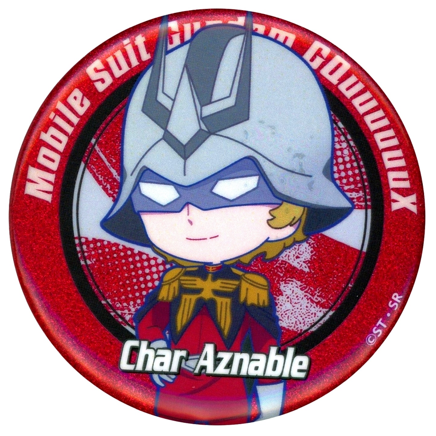 Char Aznable Mobile Suit Gundam GQuuuuuuX x Tokyu Kabukicho Tower Climax Collaboration Trading Mini Character Tin Badge [USED]