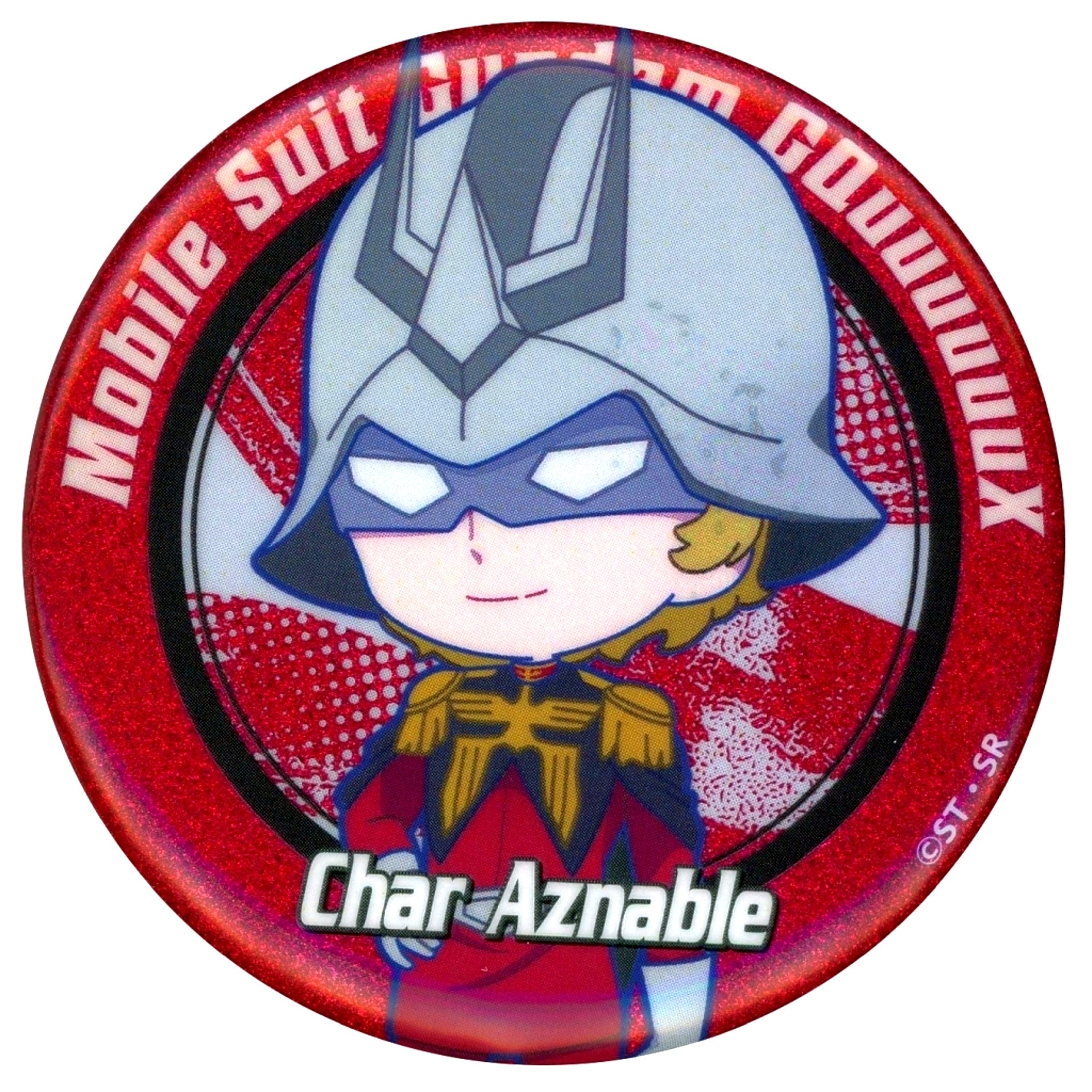 Char Aznable Mobile Suit Gundam GQuuuuuuX x Tokyu Kabukicho Tower Climax Collaboration Trading Mini Character Tin Badge [USED]
