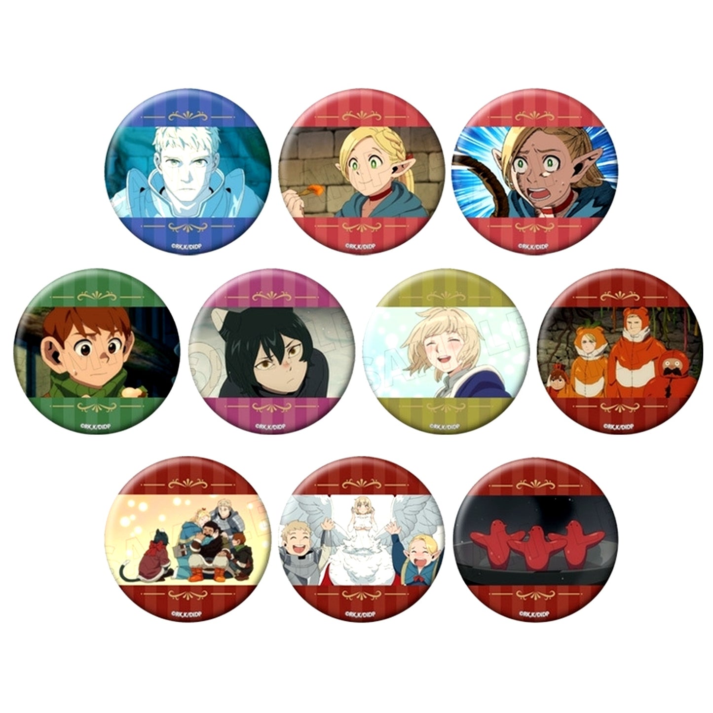 Set of 10 Delicious in Dungeon Trading Button Vol.1 [USED]