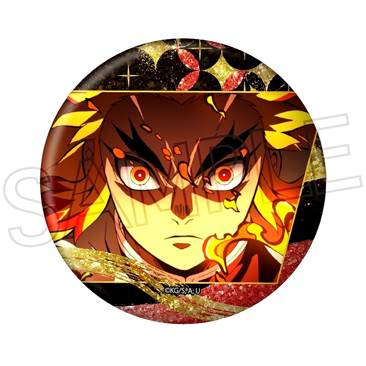 Kyojuro Rengoku Demon Slayer: Kimetsu no Yaiba Glitter Button Vol.3 B [USED]