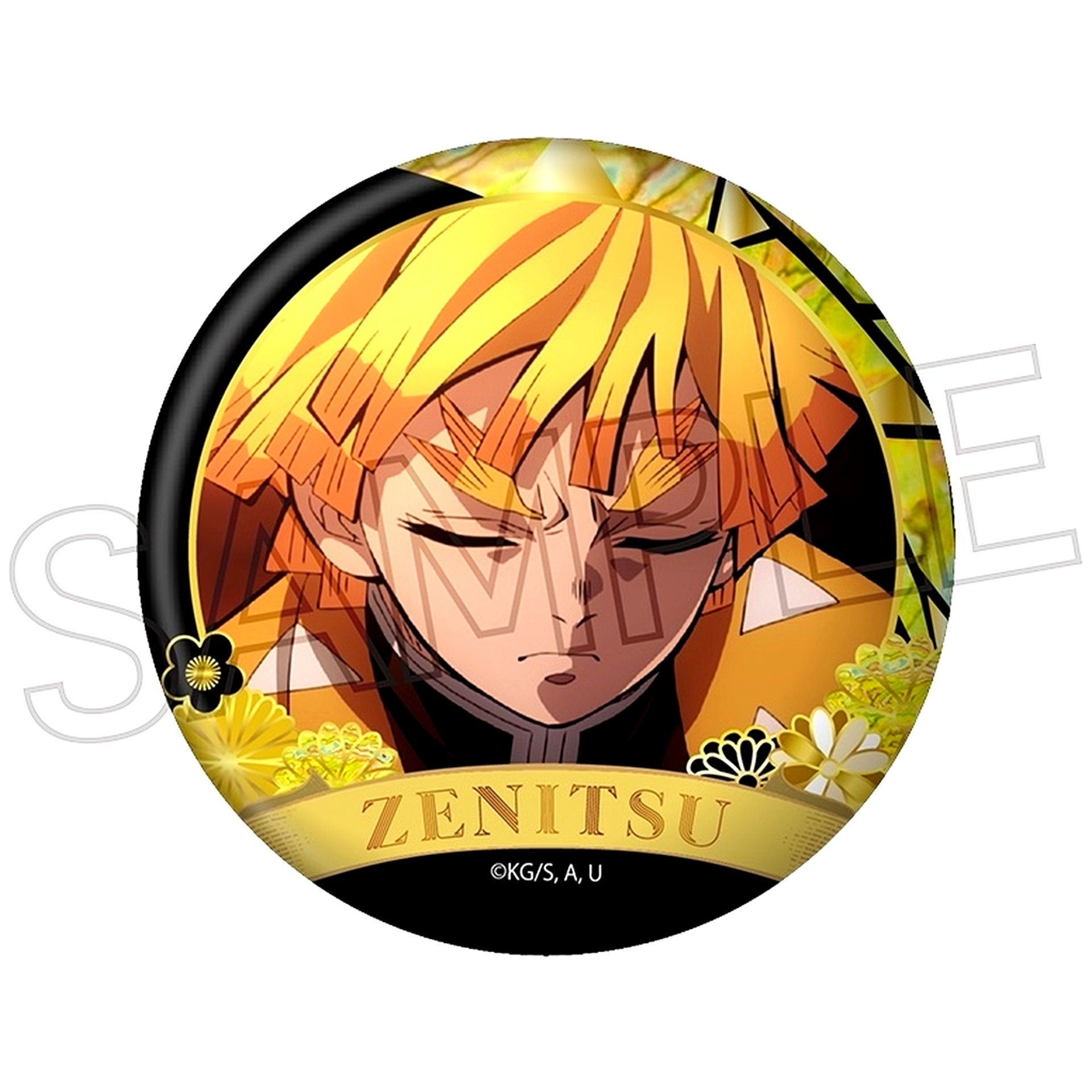 Zenitsu Agatsuma Demon Slayer Kimetsu no Yaiba Raden Style Series Button Vol.4 [USED]