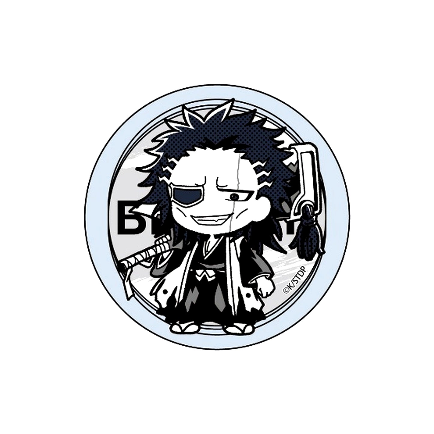 Kenpachi Zaraki Bleach Thousand-Year Blood War Hologram Button MONOCOLOR POPUP SHOP [USED]