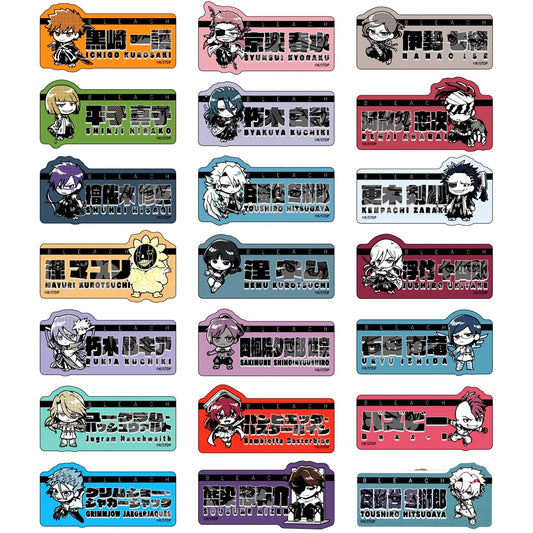 Set of 21 Bleach: Thousand-Year Blood War Name Badge Monocolor Pop Up Shop [USED]