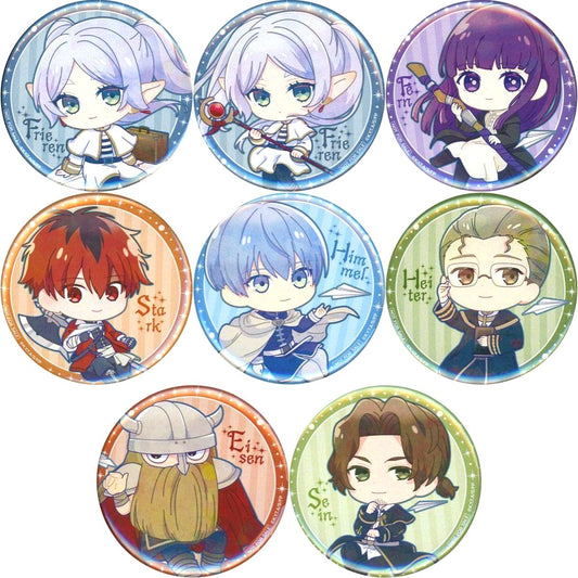 Set of 8 Mini Character Button Frieren: Beyond Journey's End x Keisei Electric Railway Keisei Frieren Stamp Rally Prize [USED]