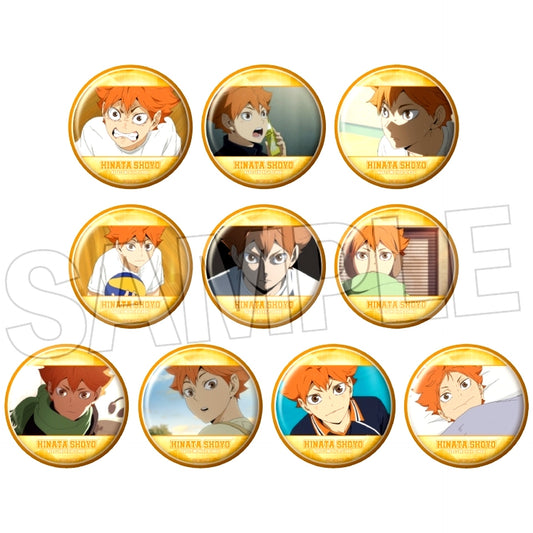 Set of 10 Haikyu!! Trading Button Shoyo Hinata BOX [USED]