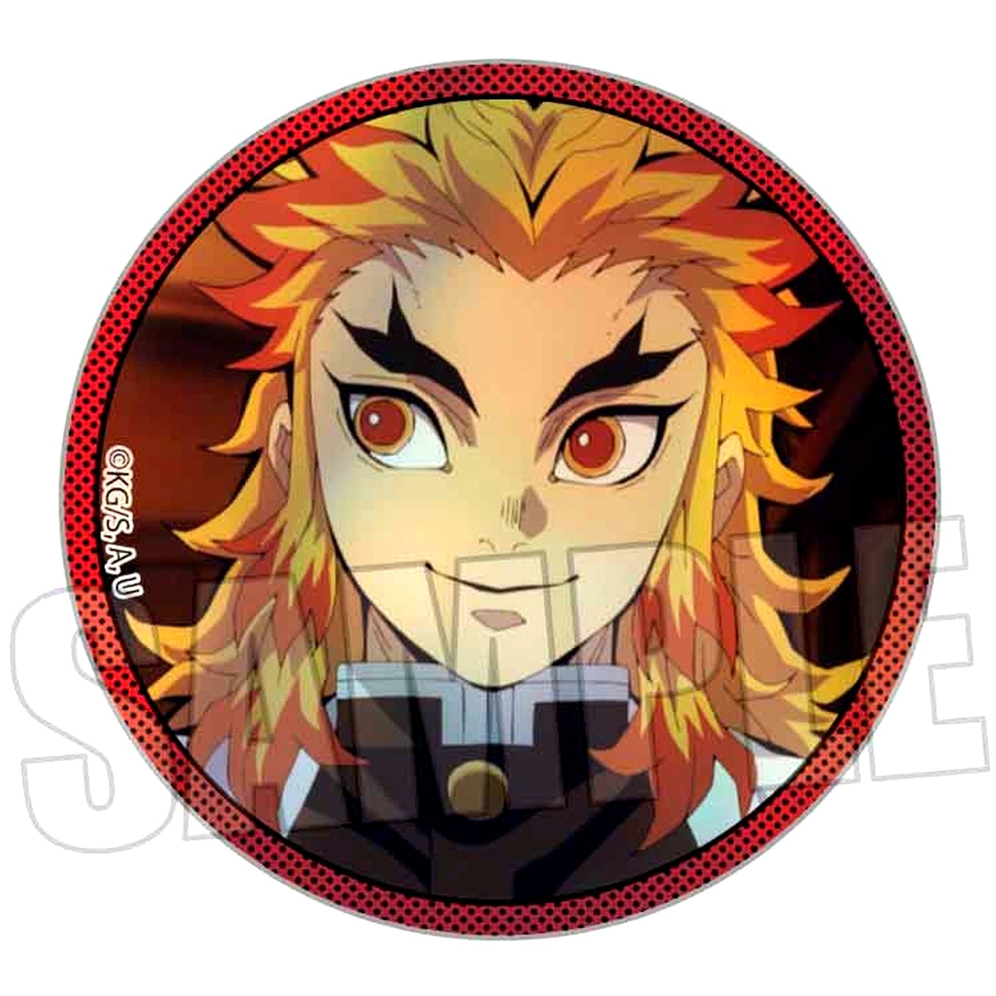 Kyojuro Rengoku Demon Slayer: Kimetsu no Yaiba Trading Hologram Button Part 2 [USED]