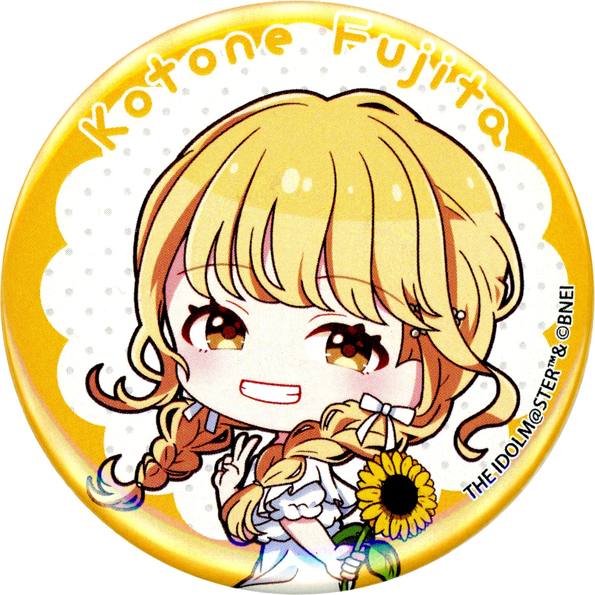 Kotone Fujita Gakuen Idolmaster POP UP SHOP sunflower Mini Character Button Ver. [USED]