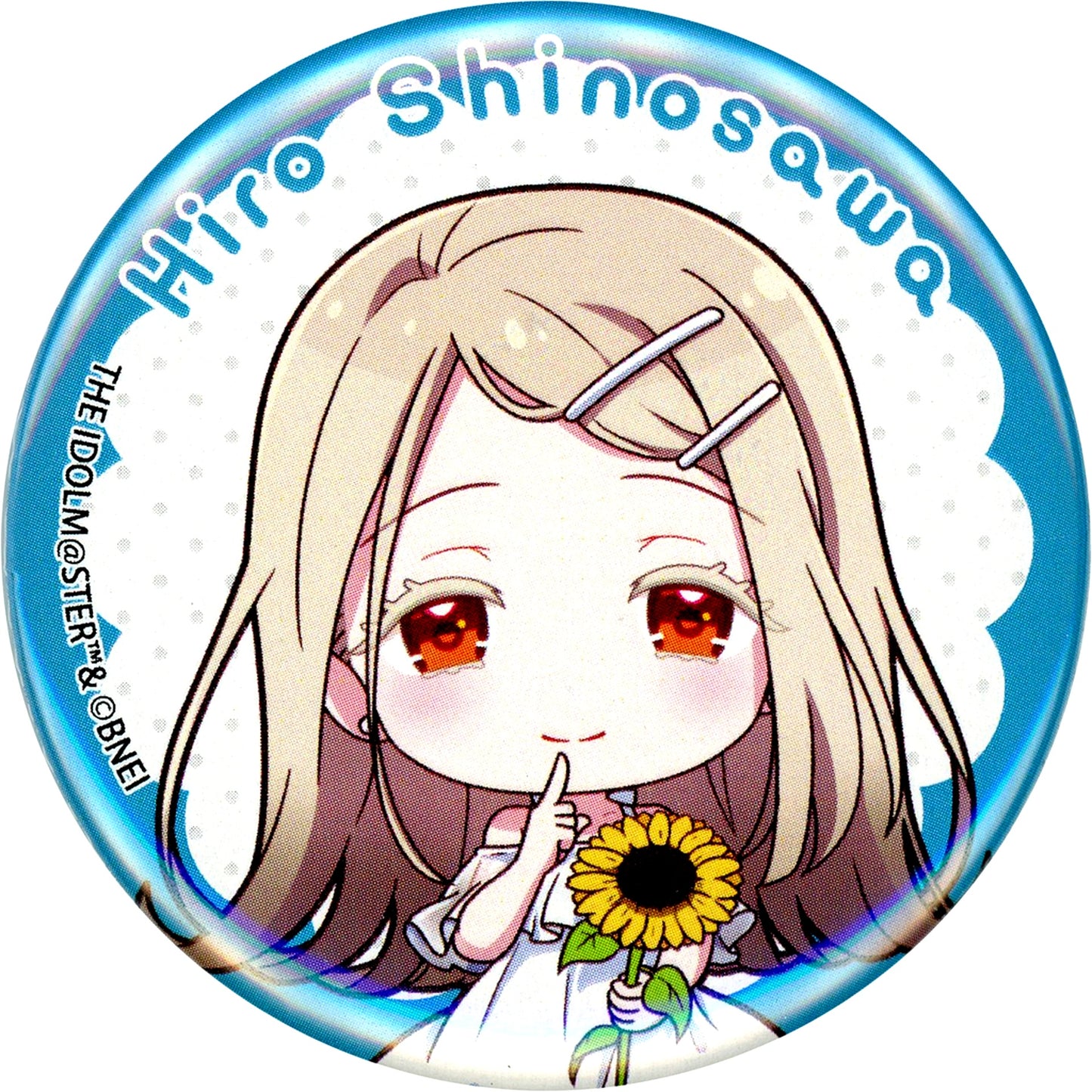 Hiro Shinosawa Gakuen Idolmaster POP UP SHOP sunflower Mini Character Button Ver. [USED]