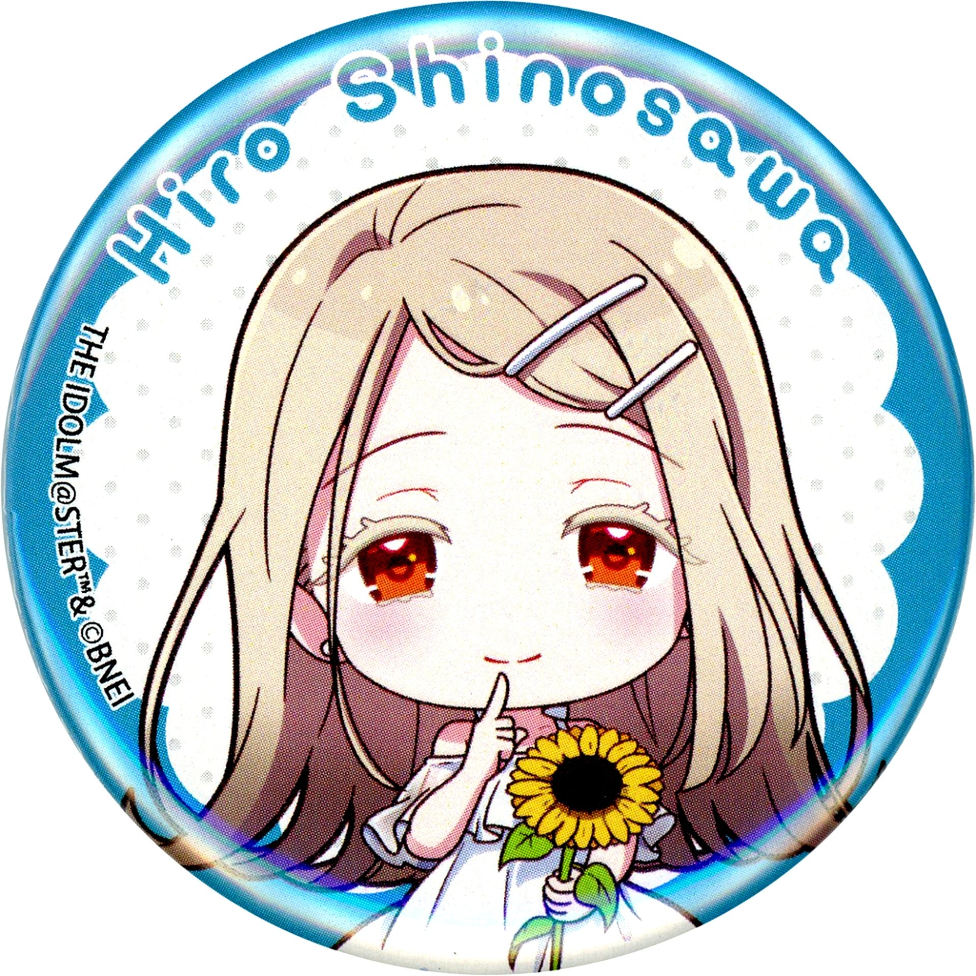 Hiro Shinosawa Gakuen Idolmaster POP UP SHOP sunflower Mini Character Button Ver. [USED]