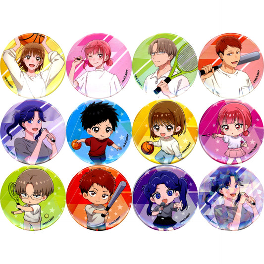 Set of 12 Normal Blue Box x ROUND1 Trading Button with Random Holo ROUND1 Ver. [USED]
