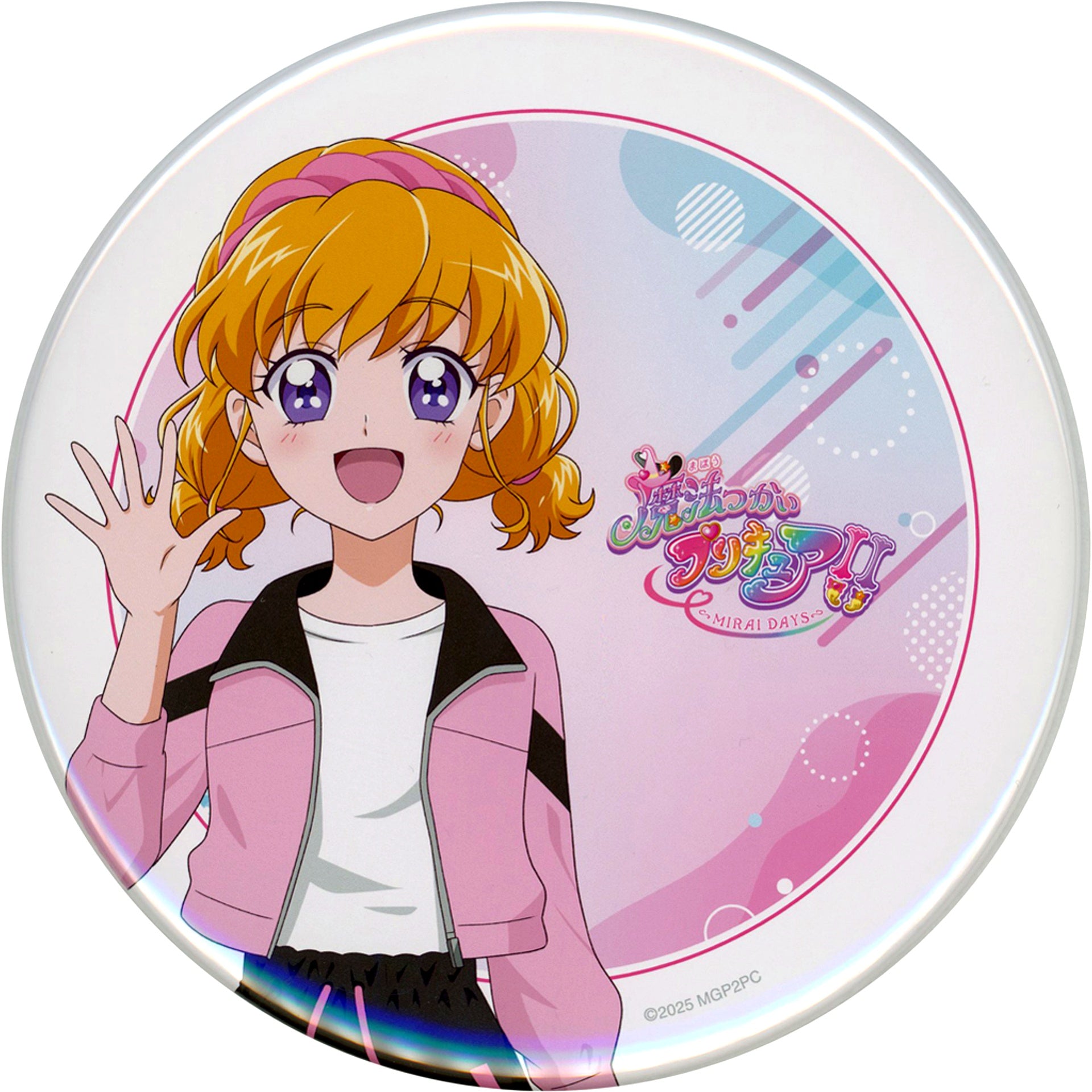 Mirai Asahina Newly Drawn Sporty Look Ver. BIG Badge Maho Girls Precure MIRAI DAYS ROUND1 Collabo Campaign [USED]