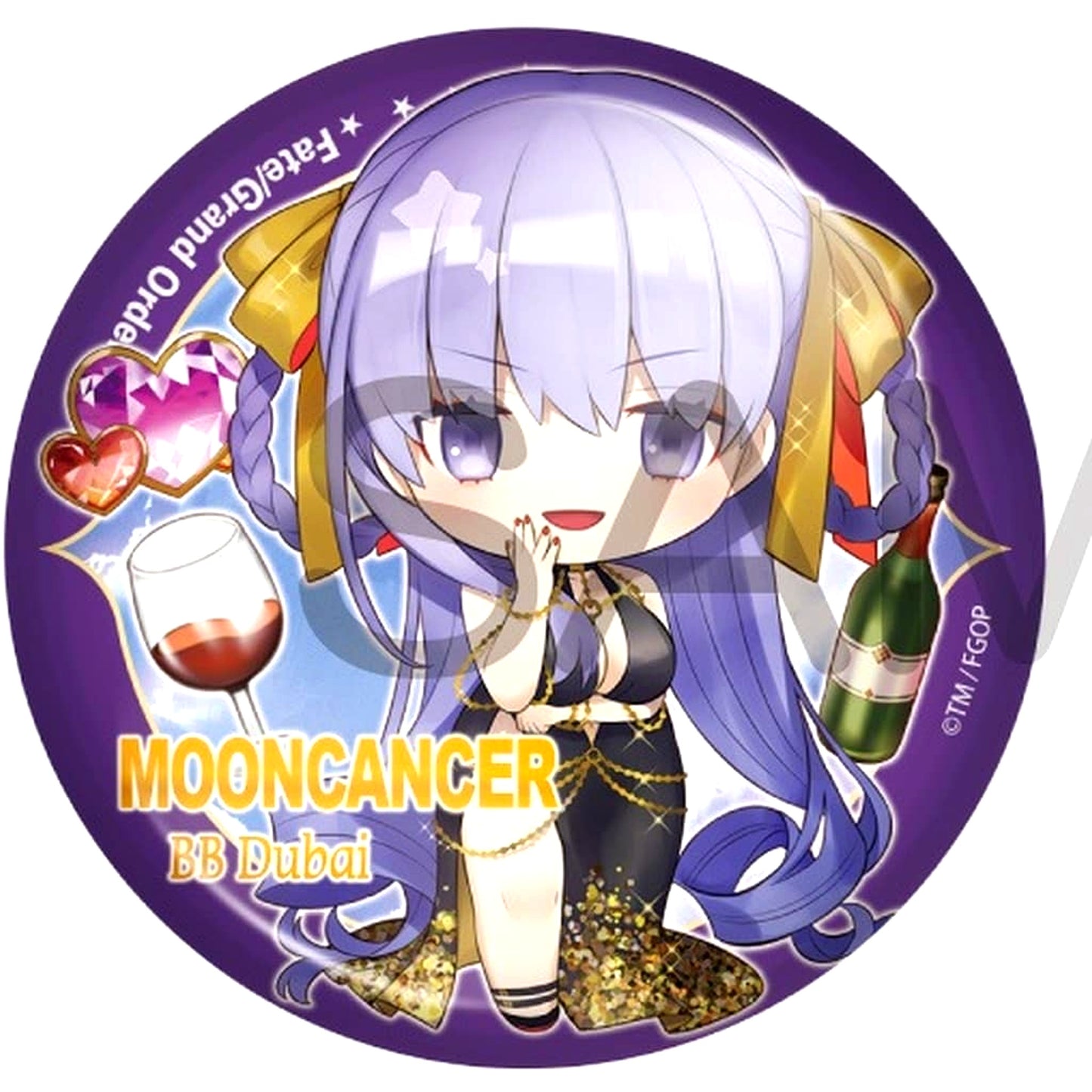 Fate/Grand Order Moon Cancer BB Dubai Charatoria Can Badge Vol.20 [USED]