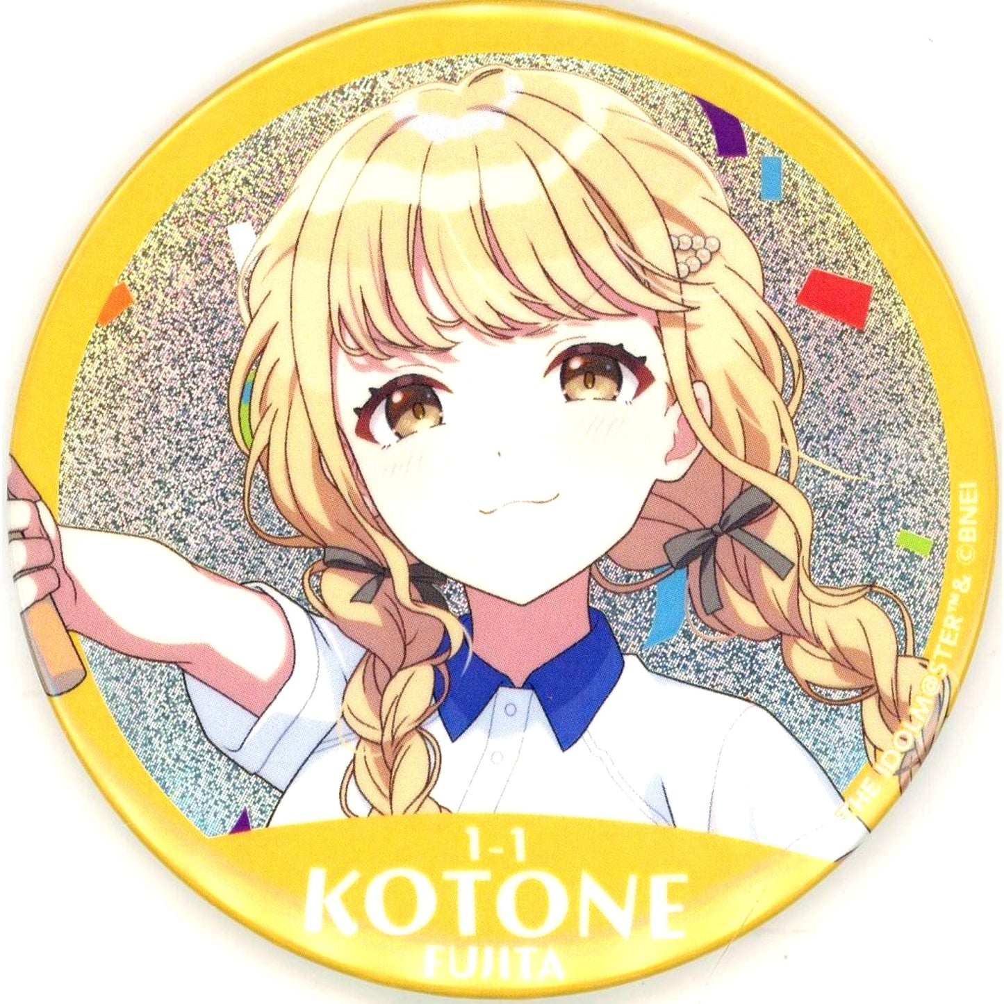 Kotone Fujita Official 75mm Glitter Badge Gakuen Idolmaster Class Competition Hatsuboshi Grand Sports Festival [USED]