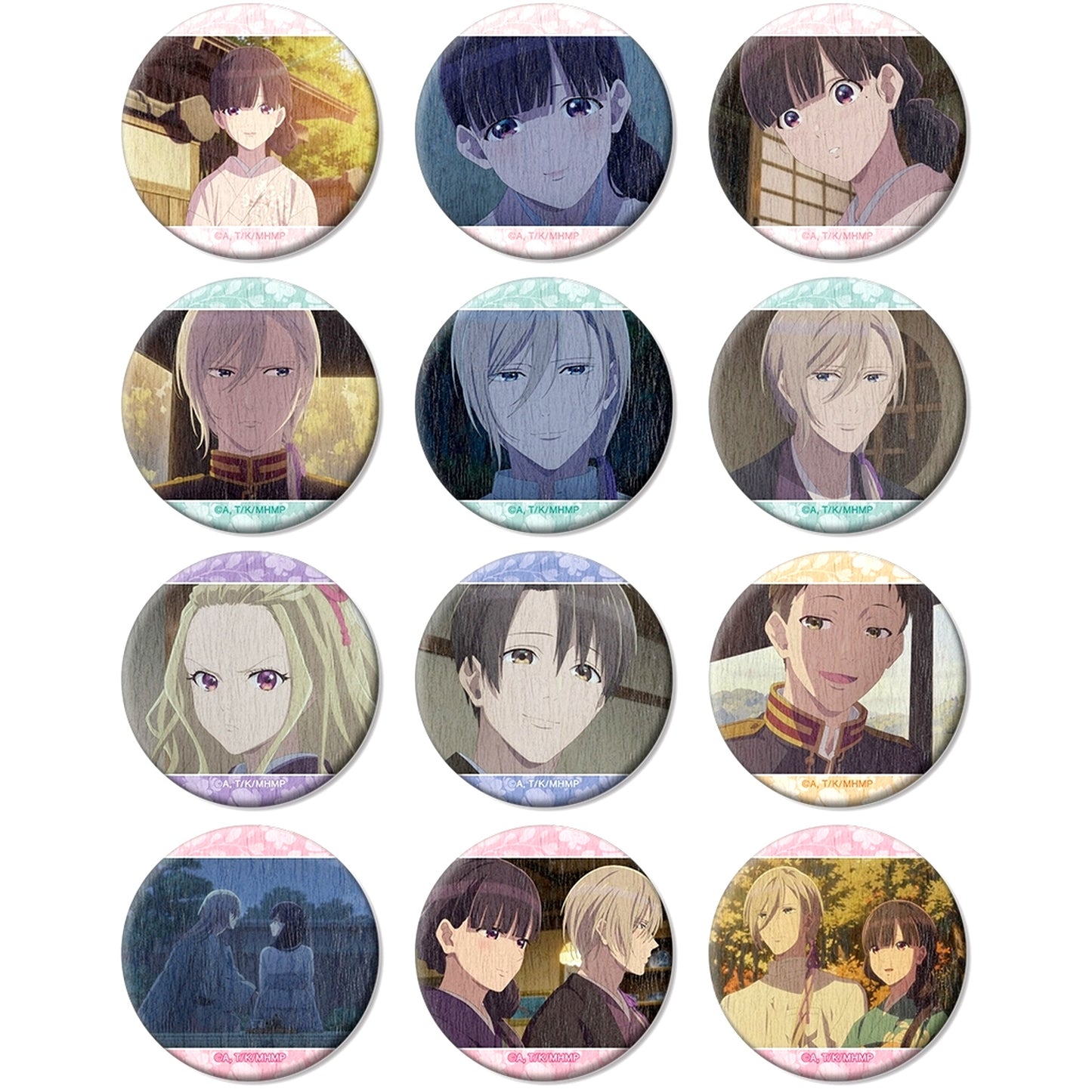 Set of 12 My Happy Marriage Trading Scene Shot Washi Buttons [USED]