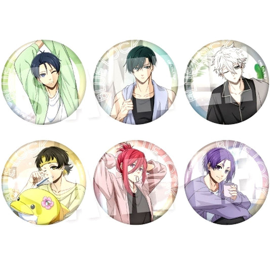 Set of 6 Blue Lock Original Illustration Trading Button Good Morning 7:23 ver. [USED]
