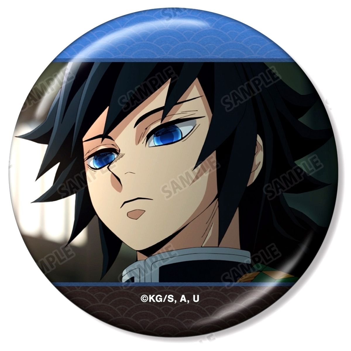 Giyu Tomioka Demon Slayer: Kimetsu no Yaiba Trading Scene Shot Metallic Button [USED]