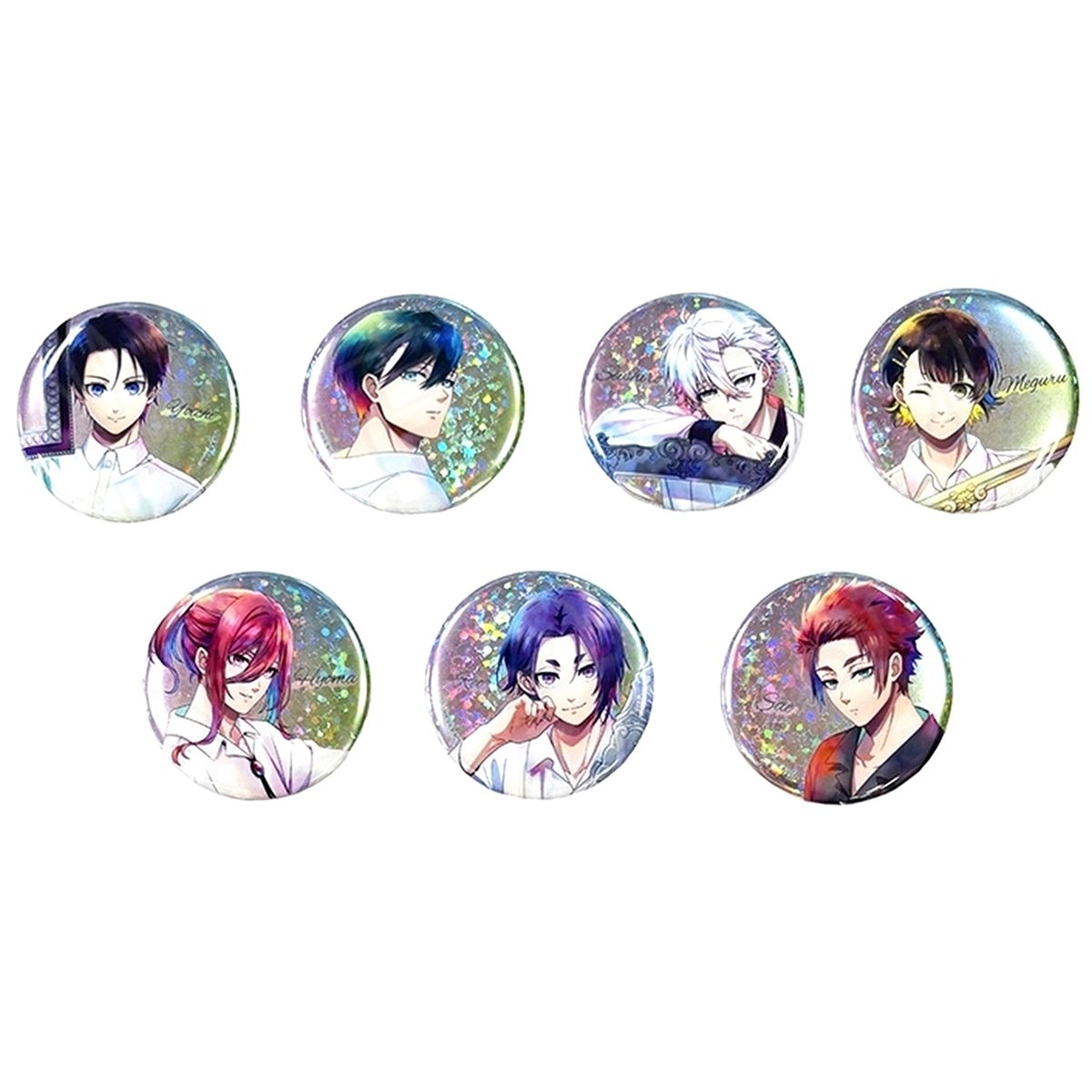 Set of 7 Blue Lock Pale Tone Series Frame ver. Hologram Blind Button [USED]