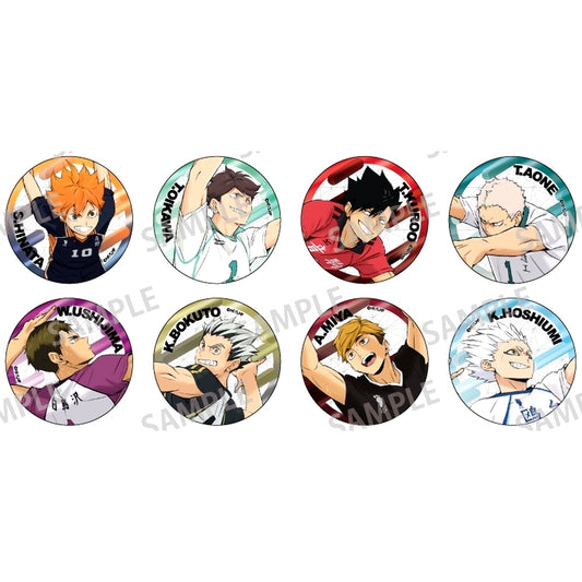 Set of 8 Haikyu!! Trading Metallic Button Vol.1 [USED]