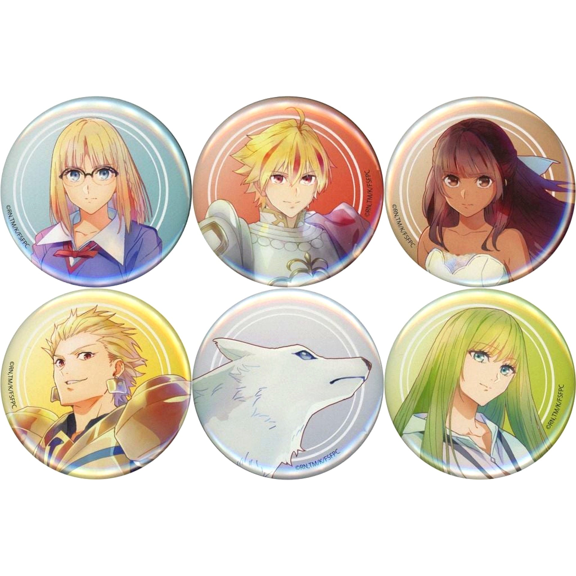 Set of 6 Fate/strange Fake Button PALE TONE series Chayamachi Oshi Festival 2025 Goods [USED]