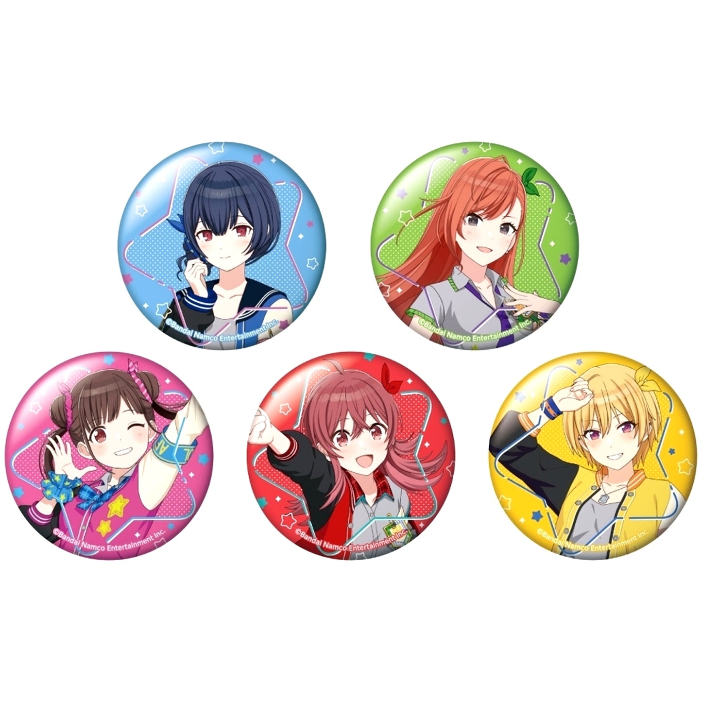 Set of 5 The Idolmaster Shiny Colors Trading Badge 283 Production Houkago Climax Girls [USED]