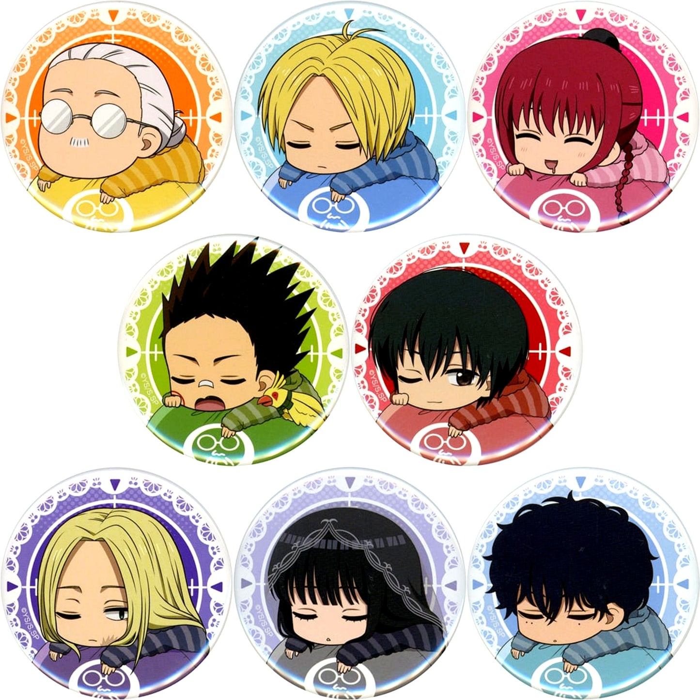 Set of 8 Sakamoto Days Trading Button Fuwamin Ver. [USED]