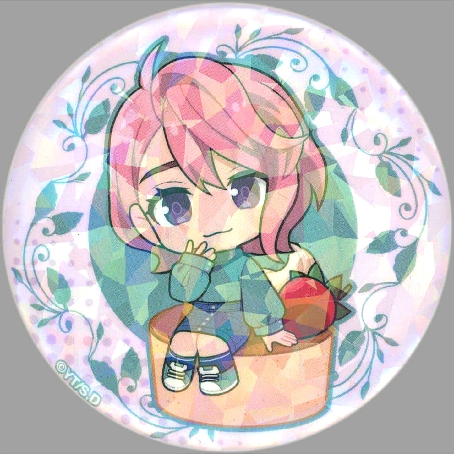 Dandadan Aira Shiratori Dandadan x Bull Pulu Trading Hologram Button [USED]