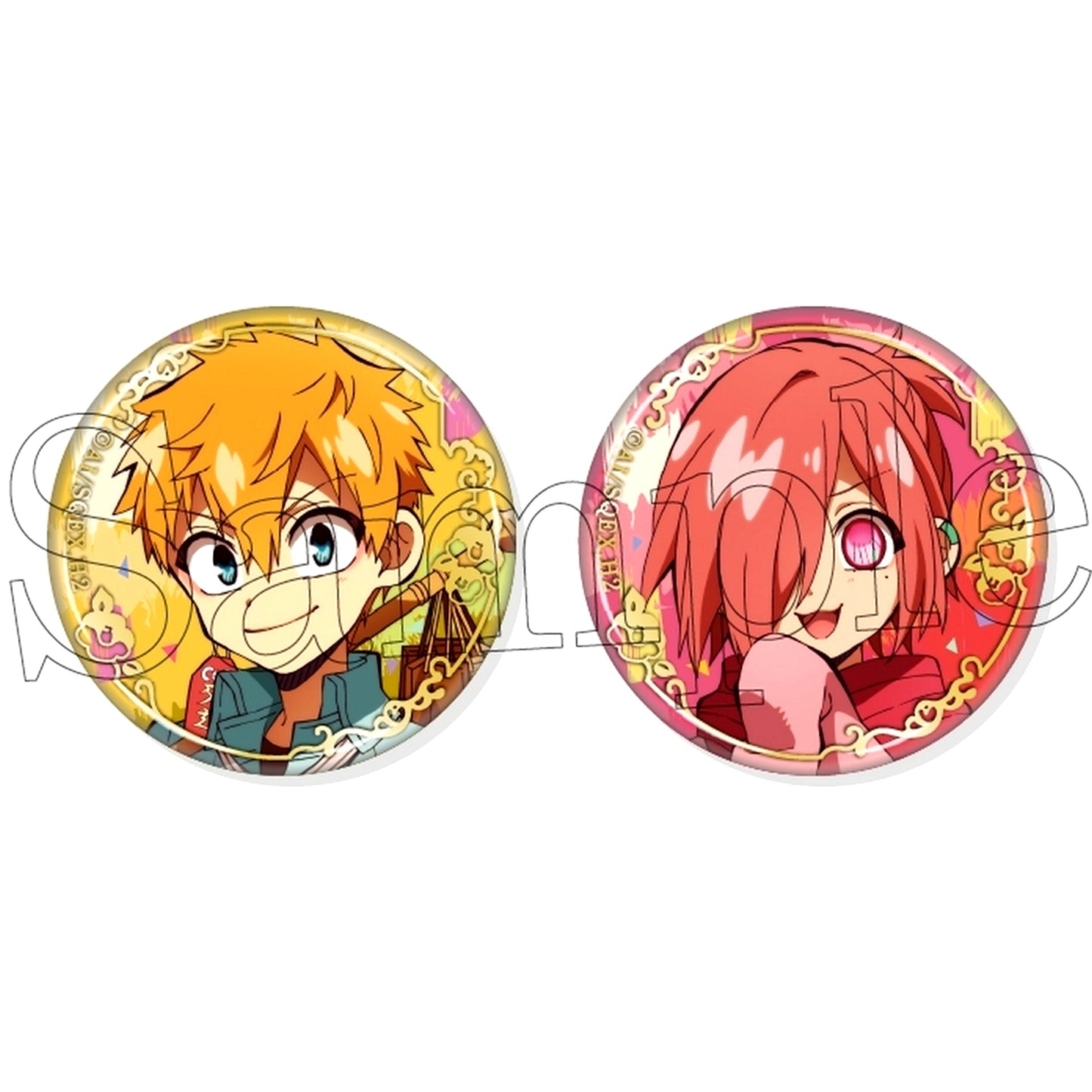 Kou Minamoto & Mitsuba Toilet-Bound Hanako-kun 2 Foil Stamped Button Set 3 [USED]