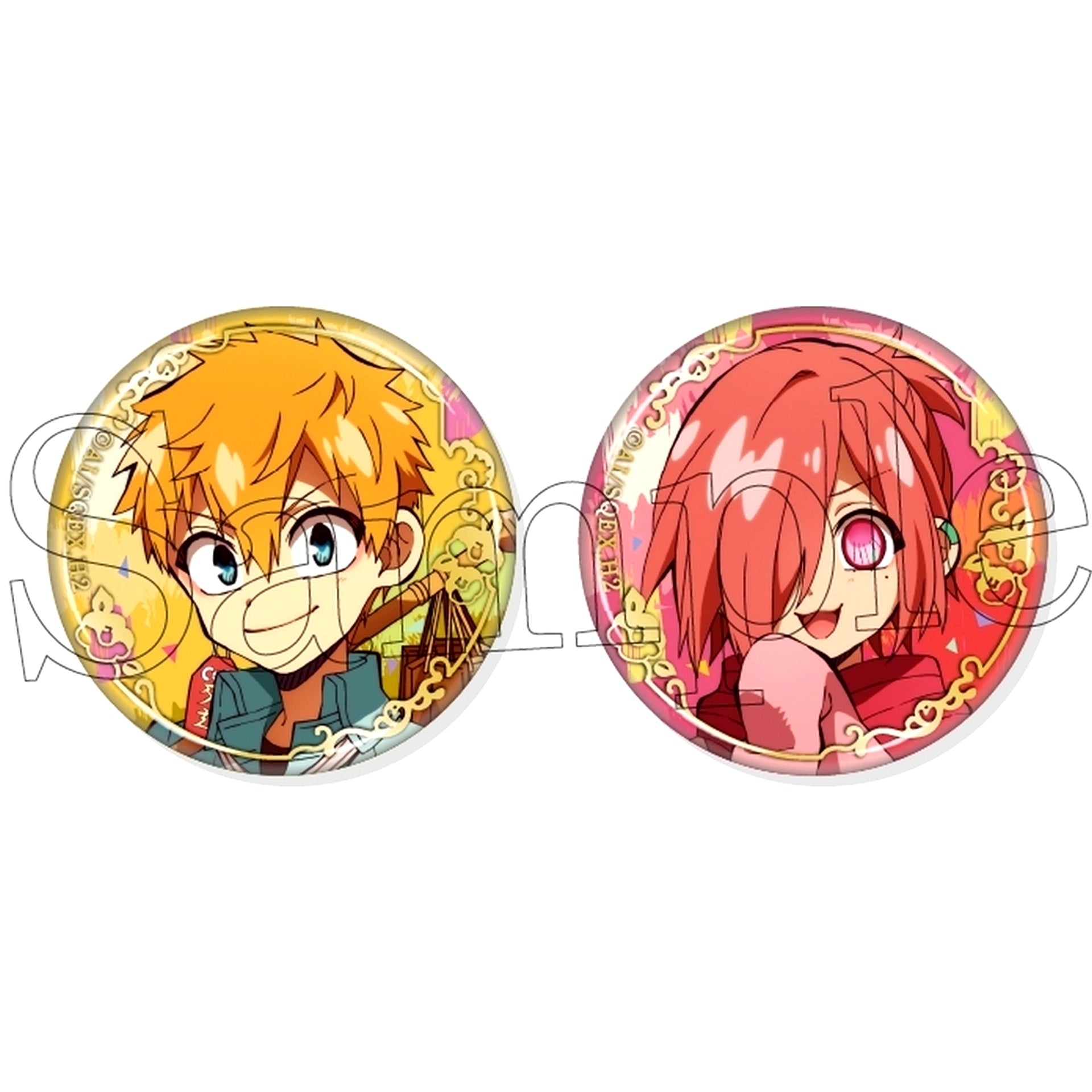 Kou Minamoto & Mitsuba Toilet-Bound Hanako-kun 2 Foil Stamped Button Set 3 [USED]