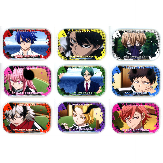 Set of 9 Tougen Anki Trading Scene Shot Button [USED]