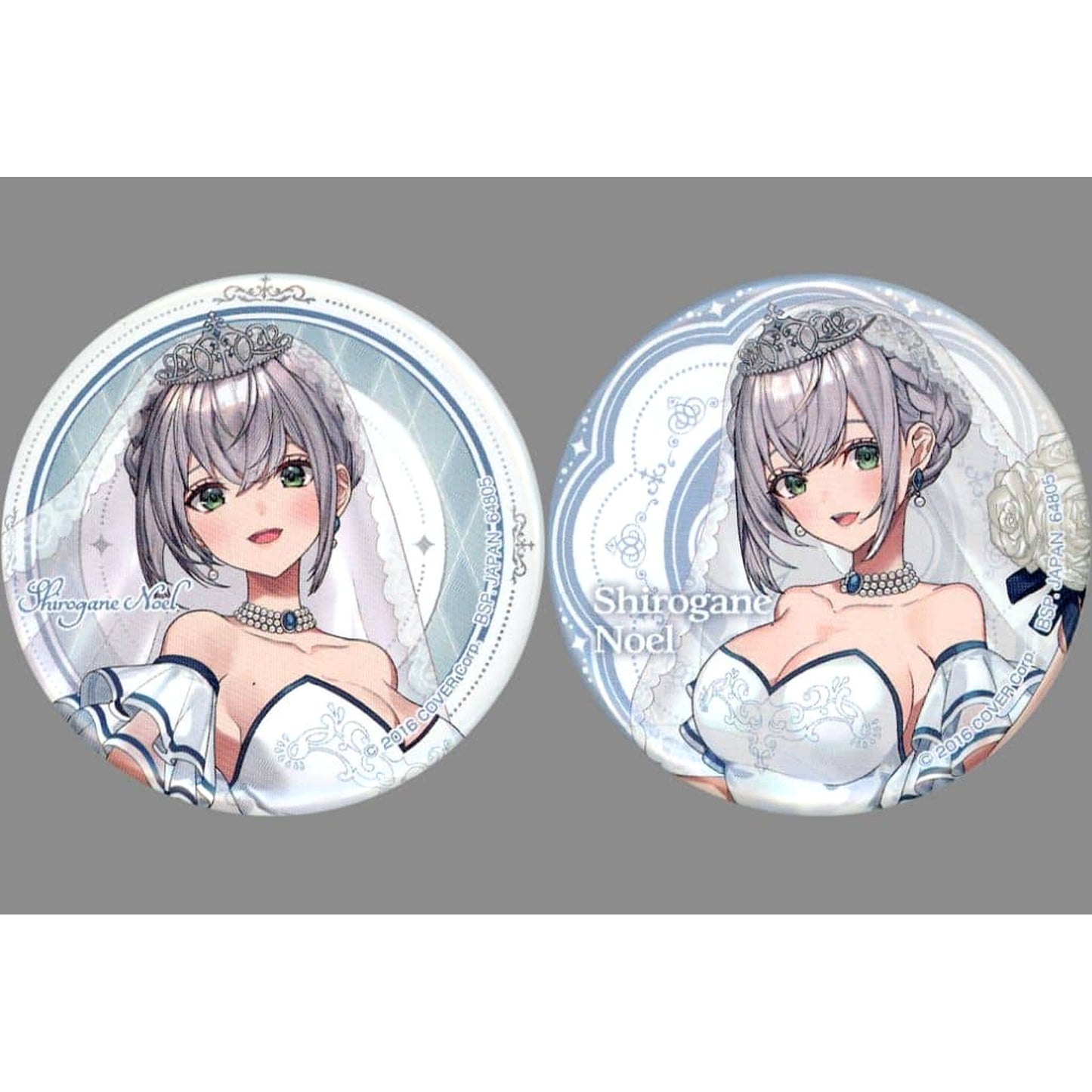 VTuber Hololive Shirogane Noel Normal Ichiban Kuji Wedding Dress Style Can Badge Set Button Prize Buttons [USED]