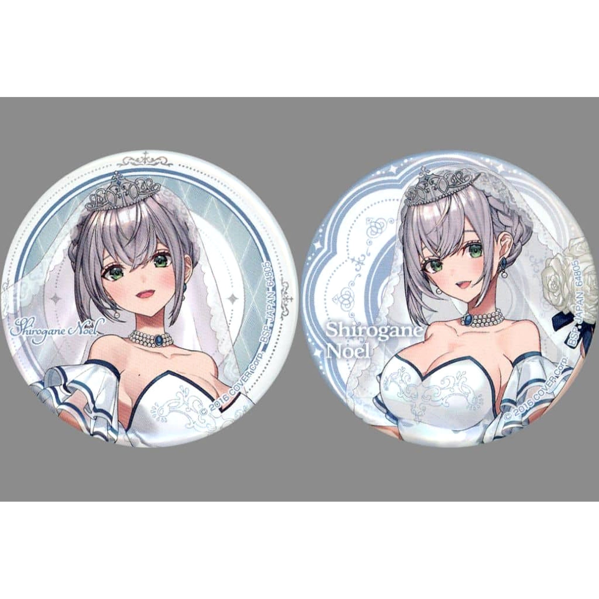 VTuber Hololive Shirogane Noel Normal Ichiban Kuji Wedding Dress Style Can Badge Set Button Prize Buttons [USED]