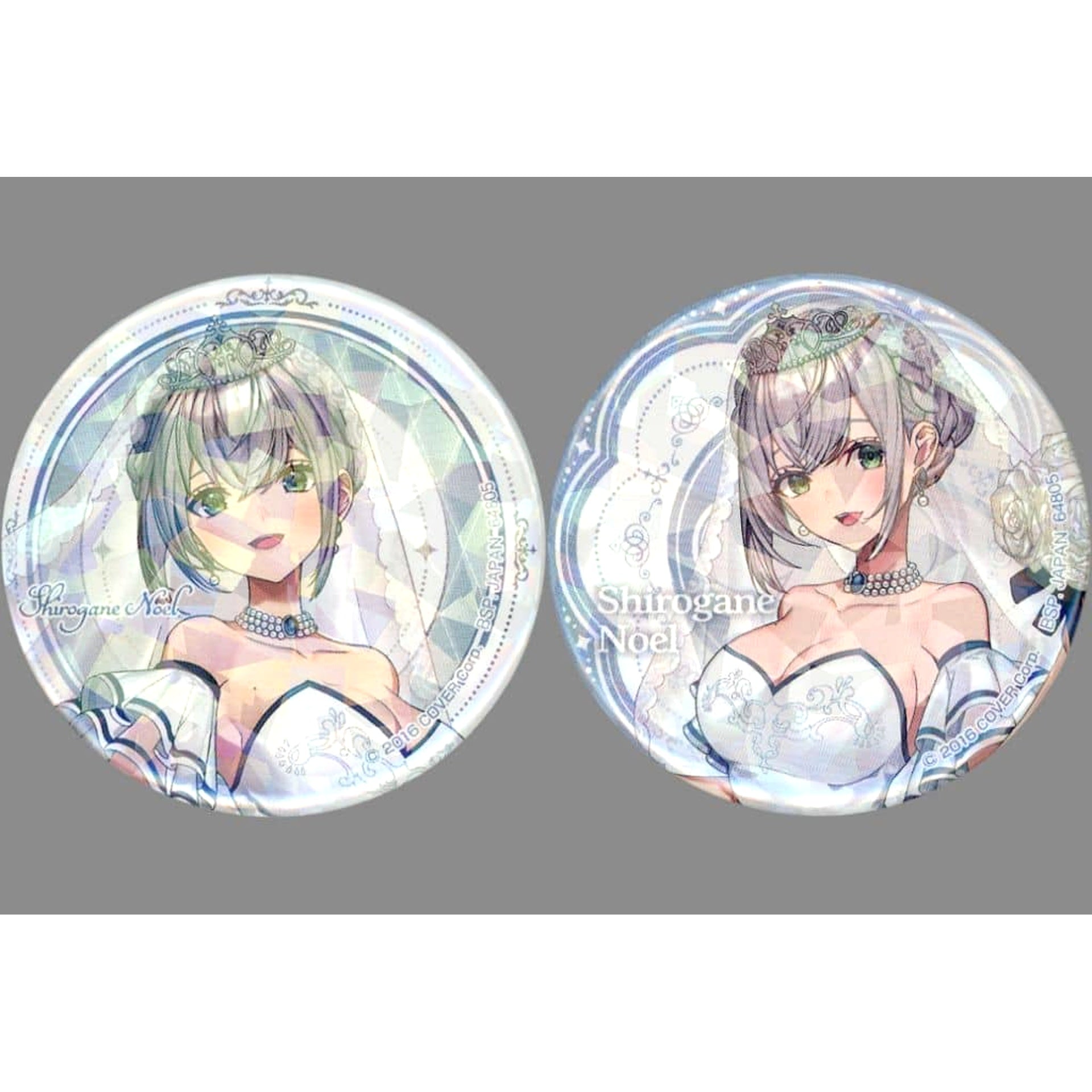VTuber Hololive Shirogane Noel Hologram Ichiban Kuji Wedding Dress Style Can Badge Set Button Prize Buttons [USED]