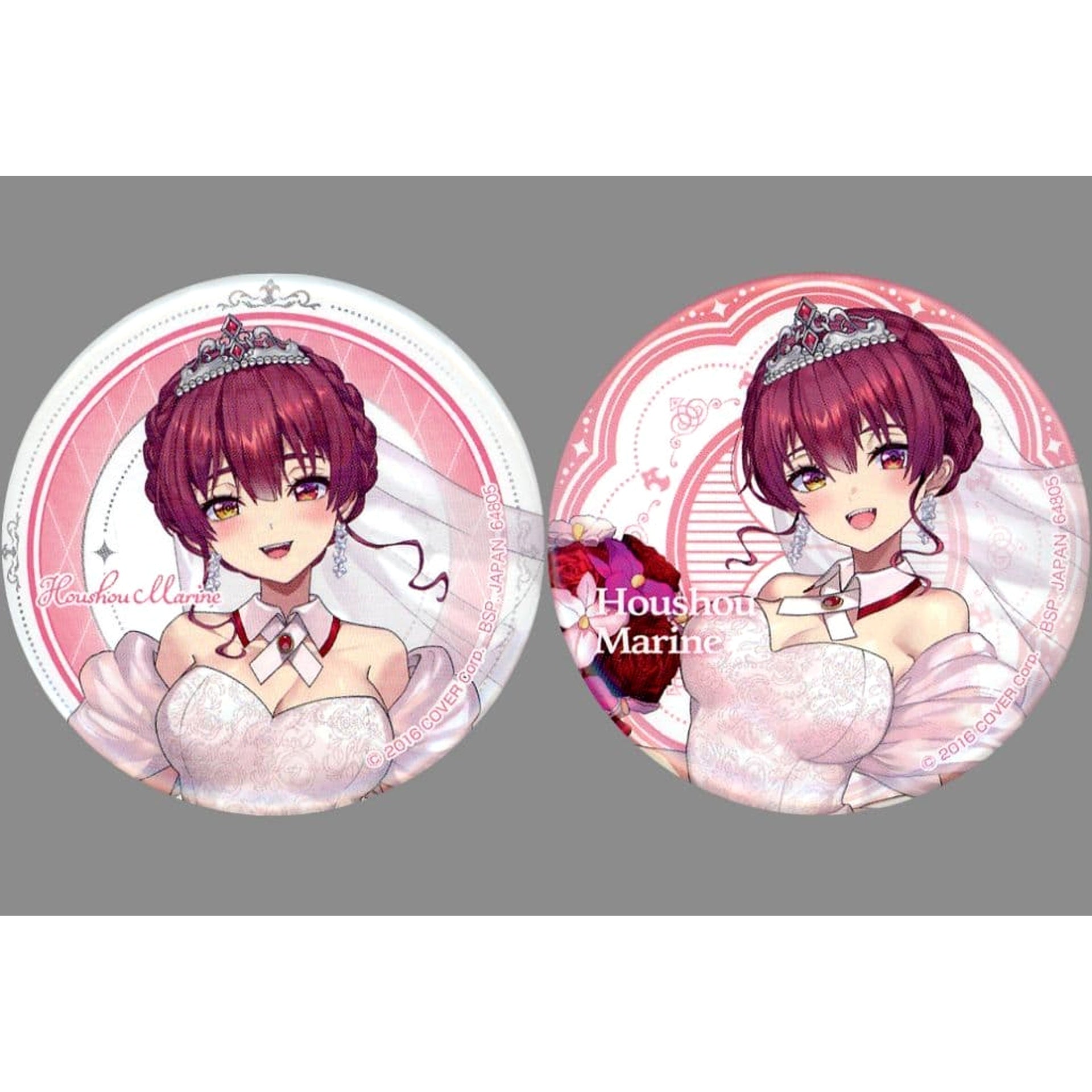 VTuber Hololive Houshou Marine Normal Ichiban Kuji Wedding Dress Style Button Set Button Prize [USED]